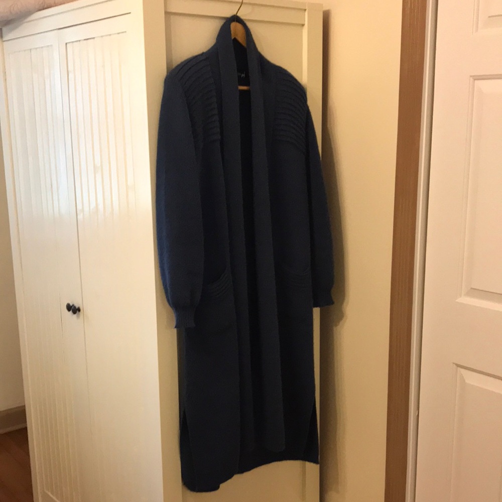 Knit long duster coat from Alpaca Connection